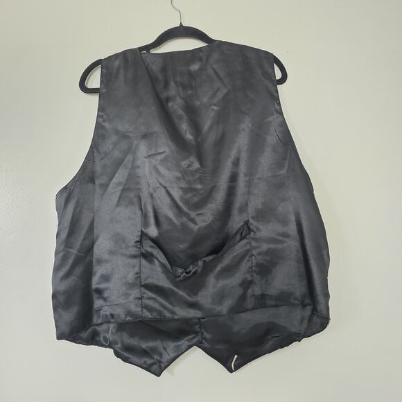 Vintage Patchwork Cable Knit Vest Womens 2X Boho Cottagecore Embroidered Leaves - Picture 5 of 8